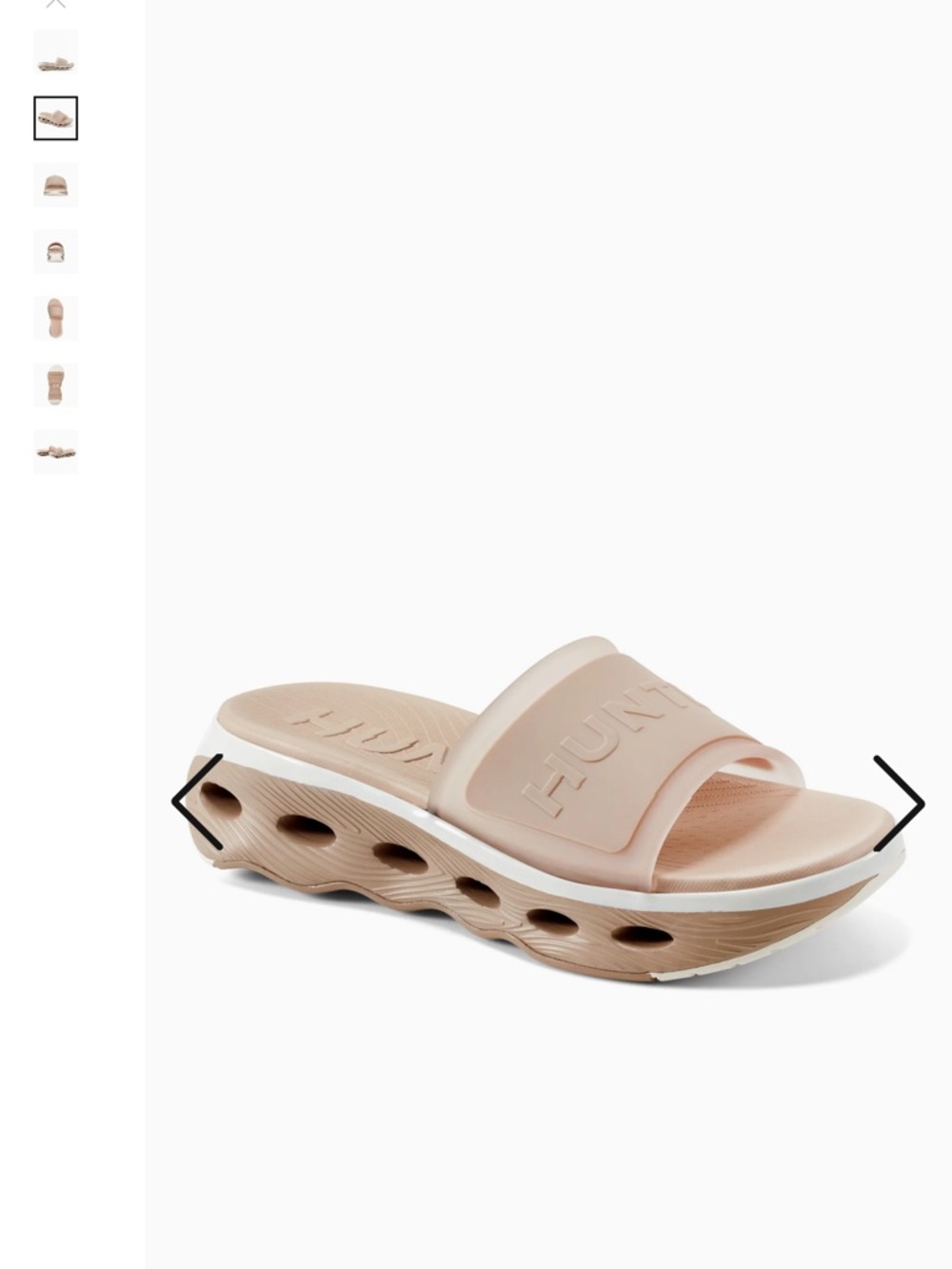 Hunter Women's Platform Slide Sandal in Medium Natural Size 8